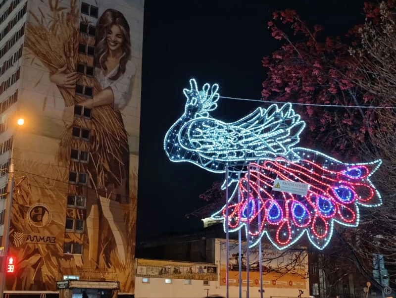 Новогодний Барнаул.  Пресс-служба мэрии Барнаула