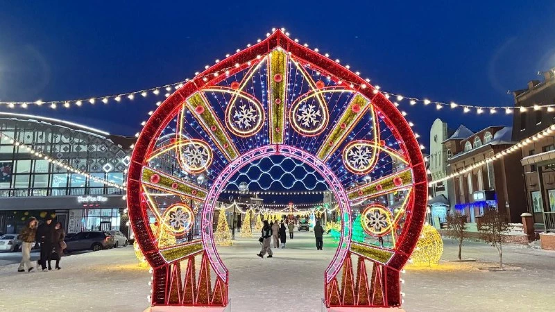 Новогодний Барнаул.  Пресс-служба Центрального района Барнаула